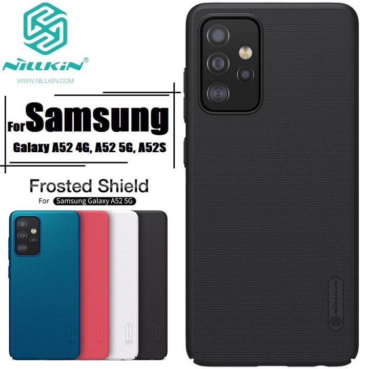 Nillkin ( Galaxy A52 4G/5G, A52S ) Frosted Shield Case Matte Black Hard Cover for Samsung Galaxy A52 Back Case - Black