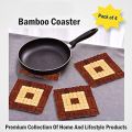 Wooden dinning mat set/6pcs-1Set Large Size. Dinning Table Mat Square Bamboo Placemat Heat Insulation Hollow Pad Desk Pot Cup Mat Table Mat Decorations Kitchen Accessory. 