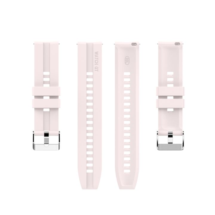 Watch%20Strap%20For%20Amazfit%20GTS%202e%20/%20GTS%202%2020mm%20Silicone%20Watch%20Band%20with%20Silver%20Buckle%20-%20Image%202