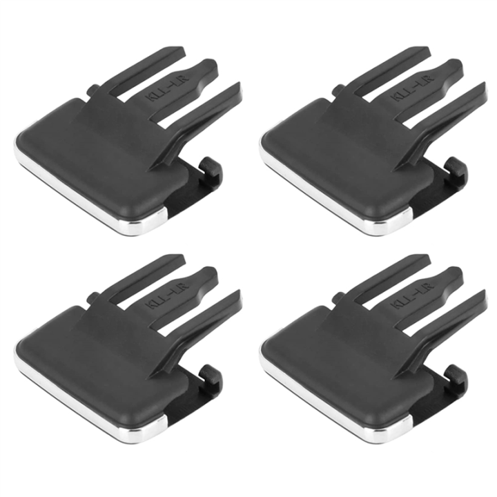 4-Pack Universal Front Center A/C Vent Tab Clips – Fits Most Cars, Black POM