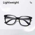 Large Frame Gradient Anti Blue Light Glasses Trendy Street Style Vintage Square Frame Glasses Flat Rainbow Frame Glasses for Street Photography Vision Correction Eye Protection Fashionable Outfit.
