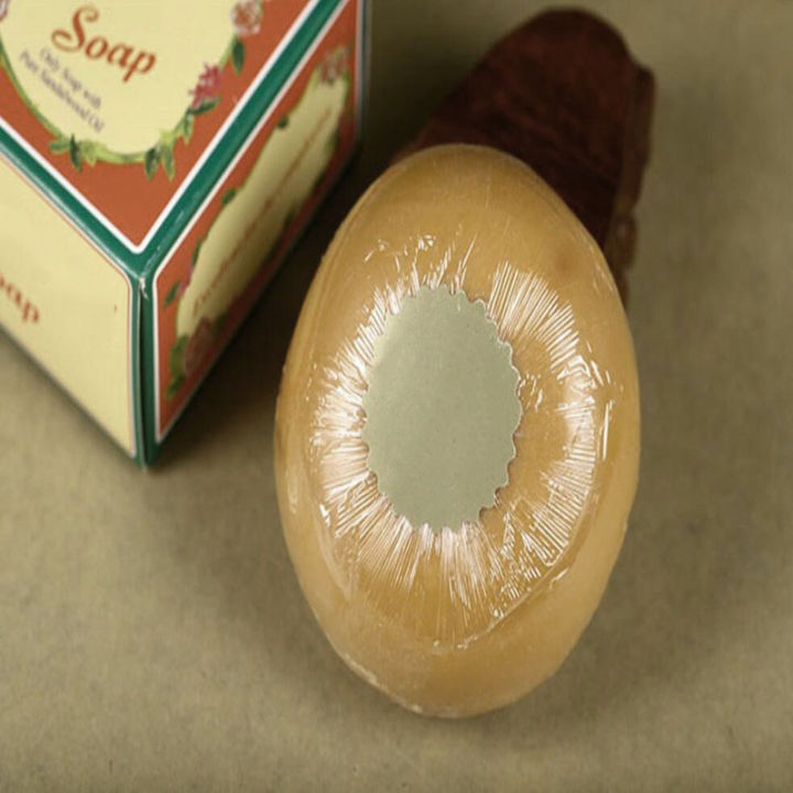 India Mysore Sandal Soap Sandalwood Essential Oil Handmade Soap, Oil Control, Exfoliating Moisten The Skin 150g