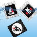 Black and White Soft Flash Cards, 26 Patterns Babies Visual Puzzle Early \tEducational Toys, Washable Fabric Baby Toys. 