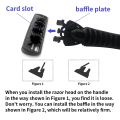 1 Holder + 12 Blades Men's -layer razor blade Manual Shaving For Men Replace Head Comfortable Shaving Blades. 