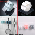 Folding Rack Hanger On Walls Kitchen Tool Storage Rack Mop Organizer for organizing kitchen items and washroom - Space Savers -  Urmi Collection. 