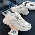 Elevator Shoes Height Increasing Insole Men's Shoes 10cm8cm6cm White Shoes Men's Casual All-Matching Breathable Mesh Surface Dad Shoes Hot. 