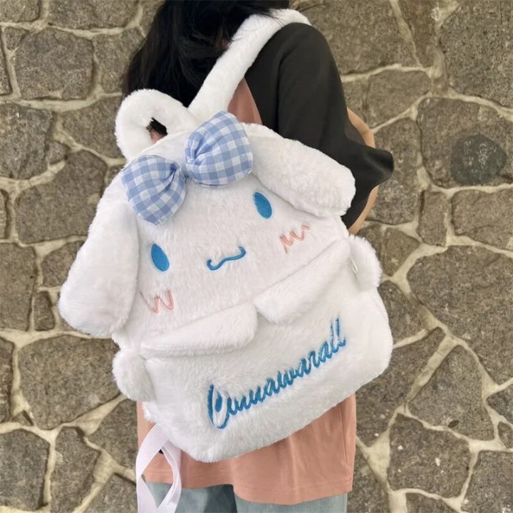 New%20Sanrio%20Cartoon%20Lovely%20Plush%20Backpack%20Cinnamoroll%20Kuromi%20Girl%20Heart%20Large%20Capacity%20My%20Melody%20Shoulders%20Bag%20Kid%20Christmas%20Gift%20-%20Image%204