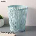 Smalshop 【Dream Sailing Store 】1PCS Mini Trash Can Rattan Pattern Design Hollow Waste Bin Trash Container For Offices.