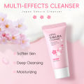 LAIKOU Japan Sakura Face Cleanser Sakura Cream Face Serum Brightening Whitening Cherry Blossom Skin Care Set 3pcs. 