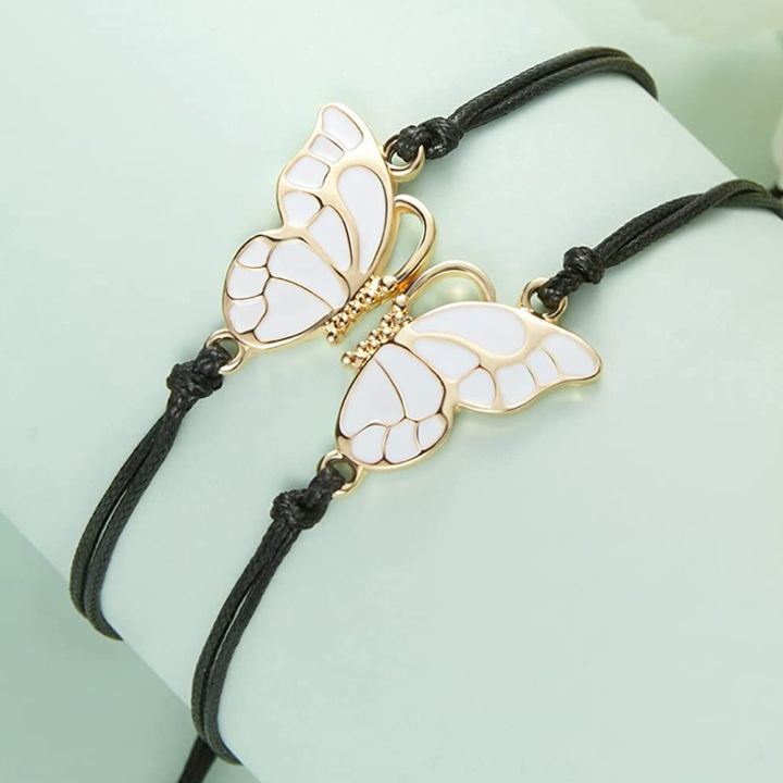 Best Friend Butterfly Necklaces BFF Friendship Bracelets for