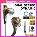 Remax RM-670 Wired 3.5mm Earbuds In-Ear Headphones Stereo Sound Quality Transparent Design Earphones Earbuds. 
