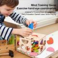 2023 Shape Sorter Toy Wooden Montessori Toys Sorting Cube Stacking And Sorting Activity Cube For Toddlers And Kids 36 Months And Up.