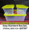Plastic Easy Standard Box Set 2700ml, (830X2)= 3pcs Set. 