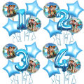 Disney Moana Theme Party Set Vaiana Oceania Plate Banner Cake Topper Plate Kids Birthday Party Decoration Balloons Girls Favor MuXiaRe. 