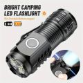 Mini Three-Eyed flashlight super power flashlight portable magnetic resonance led rechargeable torch for home. 