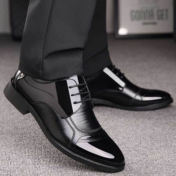 Business Luxury OXford Shoes Men Breathable Leather Shoes Rubber Formal  Dress Shoes Male Office Party Wedding Shoes Mocassins ty BunnyGarden