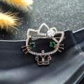 HELLO KITTY brooch for women crystal Rhinestone lightweight brooch hijab safety pin for girls and women.