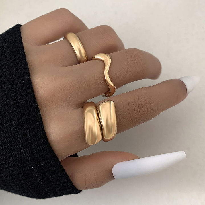 Enacolor%20Elegant%20Gold%20Metal%20Rings%20Exaggerated%20Geometric%20Arcs%20Open%20Ring%20Set%20for%20Women%20Accessories%20-%20Image%206