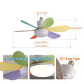 20.5-inch LED 40W ceiling fan light E27 with remote dimming function, suitable for living room, study, and home use, 85-265V. 