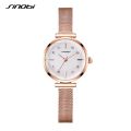 SINOBI Fashion Luxury Women's Watches Golden Stainless Steel Small Dial Bracelet Mesh Quartz Watch Ladies Wristwatch muje. 