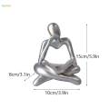 Modern Abstract Thinker Statue, Shelf Collection Desktop Ornament Resin Creative Human Figurine for Hotel Decorations Wedding Gift.
