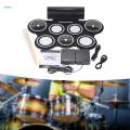Electronic Drum Pad Compact for Kids with Headphone Jack Tabletop Drum Set. 