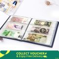 60/90 Pockets Paper Money Album Collection Banknote Stamps Book Soft Leather Note. 