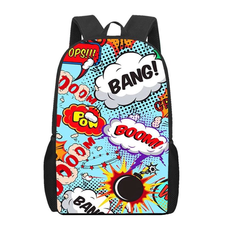Anime Graffiti Sticker Pattern School Bag for Children Girls Boys Casual Backpacks Kids Backpack Teenager 16“ School Bags