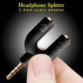 3.5mm Audio Jack to Headphone Microphone 2 Way U Splitter Converter Adaptor. 