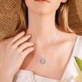 Creative Sister Crystal Necklace Stainless Steel Life Tree Pendant Engagement Necklaces for Women Stainless Steel Jewelry Gift. 