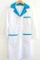 Women’s Classic Micro Twill Suiting Lab Coat with Buttoned Front Tunic Dress.