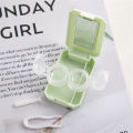Lightweight Contact lens case Hygienic Compact Travel-friendly Portable travel Portable Glasses lenses box for Daily use Traveling Eyecare routine Teens Glasses soaking and storage. 