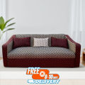 Three Seater Living Room and Office Sofa with Cushions Super-fine Fabric.