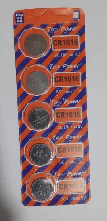 Top Power CR1616 3V Lithium Battery 3V Button Battery motherboard remote control Battery 5Pcs