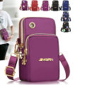 New Mobile Phone Crossbody Bags for Women Fashion Women Shoulder Bag Cell Phone Pouch With Headphone Plug 3 Layer Wallet.