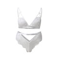 White lace polyester lingerie Set for women by Trendyol. 