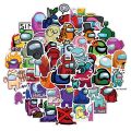 50PCS Among Us Hot Game Stickers Pack Skateboard Fridge Guitar Laptop Motorcycle Luggage Cartoon Waterproof Kids Sticker Toys. 