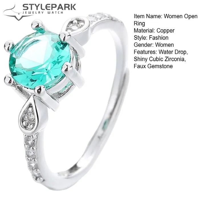 (New)Finger%20Ring%20hiny%20Cubic%20Zirconia%20Women%20Girl%20Faux%20Gemtone%20Party%20Ring%20Jewelry%20-%20Image%204