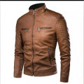Red PU Leather Jacket For Men. 