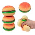 NEW Burger Stress Ball 3D Squishy Hamburger Fidget Toys Silicone Decompression Silicone Squeeze Fidget Ball Fidget Sensory Toy.