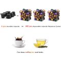 3PCS Reu  Coffee Capsules Cup With Spoon Brush Black Refillable Coffee Capsule Refilling Filter Coffeeware Gift. 