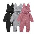 (New)Newborn Baby Girl Boy olid Hooded One-Piece Romper Jumpuit Outfit Clothe.