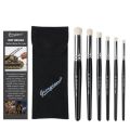 Giorgione 6-Piece Dry Paint Brush Set Handmade Model Wooden Handle with Wool Hair for Garage Kit Ceramic. 