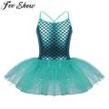 FEESHOW Glitter Mermaid Gymnastics Dress for Toddler Girl Dresses Ballet Dance Costumes Gym Leotard Kids Teen Ballerina Dress MuXiaRe.