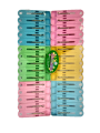 Thai Cloth Drying Clip Plastic Clothespin Windproof  Clothes Clamp Pegs-30 pcs. 