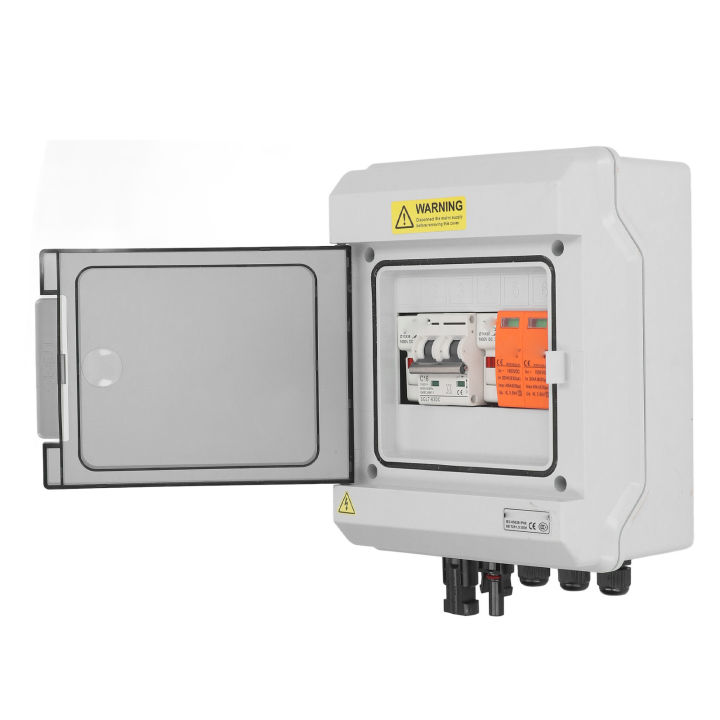 Photovoltaic Combiner Box 15A Fuse Solar Combiner Box DC1000V Short Circuit Protection Flame Retardant for RV