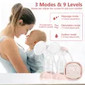 NCVI Double Electric Pumps, 3 modes & 9 levels, Protable Dual Breastfeeding Milk Pump, Night Light, Touch Screen. 