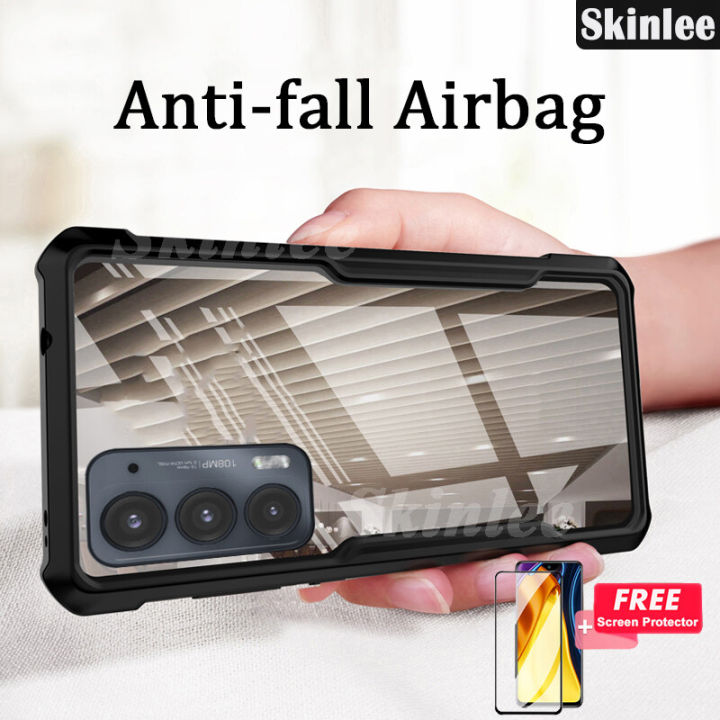 【 Free Tempered Glass 】Phone case For Motorola Moto Edge 20 Back cover Transparent Phone Case Full Protection Phone Soft Armor Cover For Moto Edge 20 Cover cases + Tempered Glass Screen Protector Film