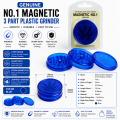 Genuine No.1 Magnetic 3 Part 60mm Plastic Grinder-Tobacco Shark Teeth Storage Plastic Grinder Accessories..