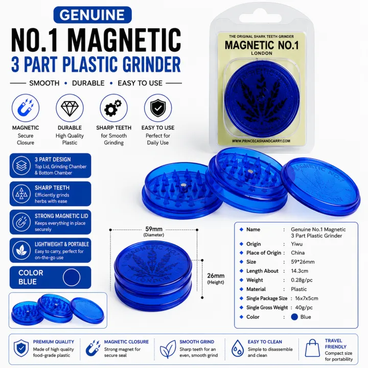 Genuine%20No.1%20Magnetic%203%20Part%2060mm%20Plastic%20Grinder-Tobacco%20Shark%20Teeth%20Storage%20Plastic%20Grinder%20Accessories.%20-%20Image%204